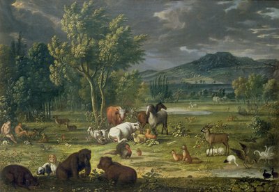 آدم وحواء في الجنة بواسطة يوهان ونزل بيتر